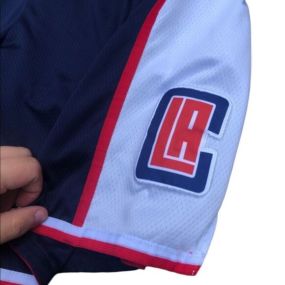 NBA X Nike Los Angeles Clippers Basketball Shorts Medium White/Navy - Picture 6 of 9